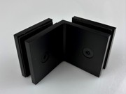 Fixed Bracket - Square 90 Degree Glass to Glass - Matt Black